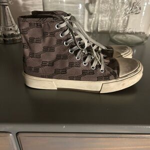 Balenciaga Brown High-Top Sneakers